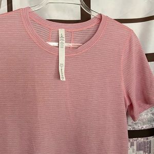 Lululemon, Small FLAW, Soft Pink Thin Tshirt Good Condition Size 6
